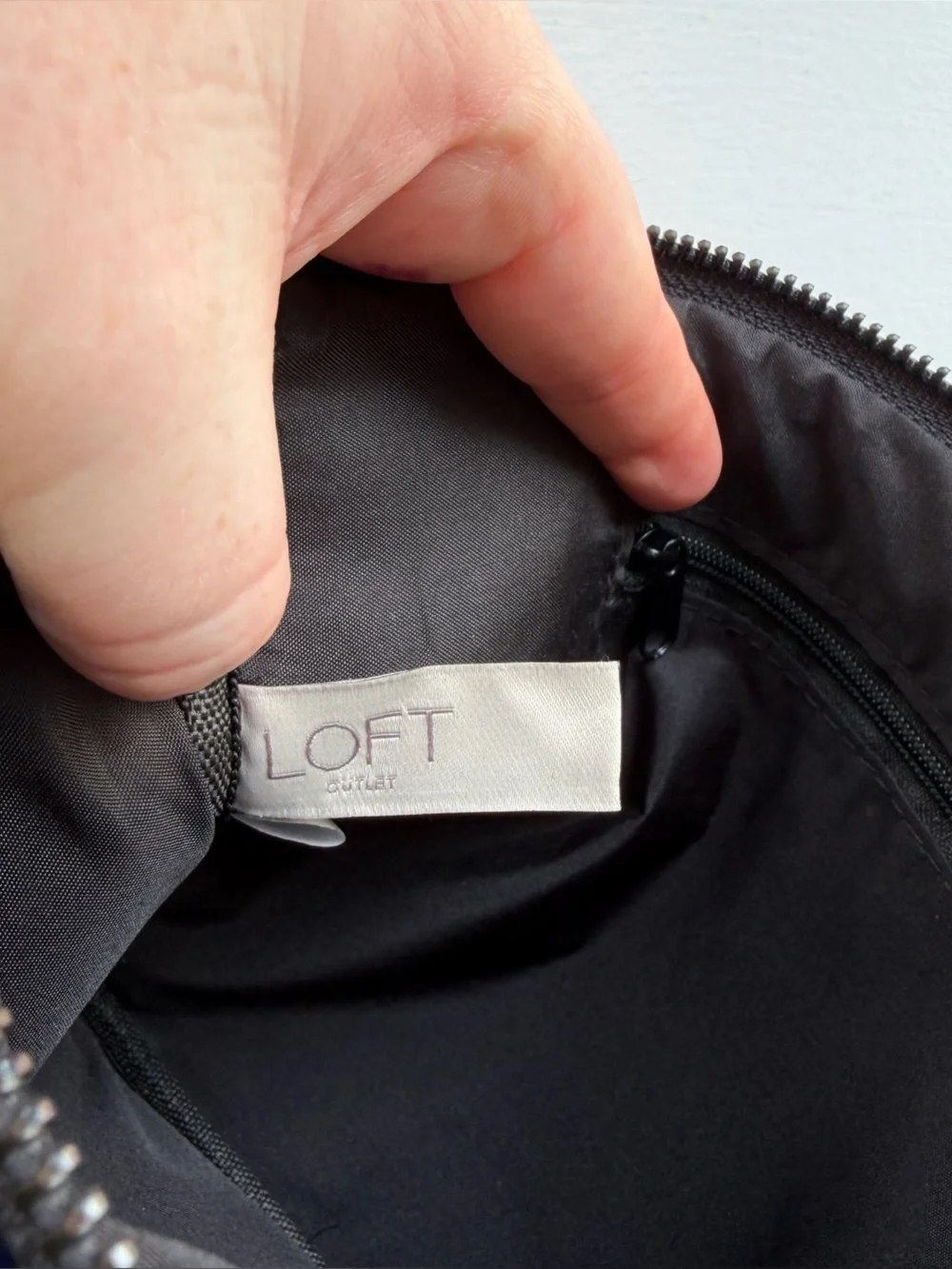 NWOT LOFT Outlet Velvet Bag with embroidered birds and flowers